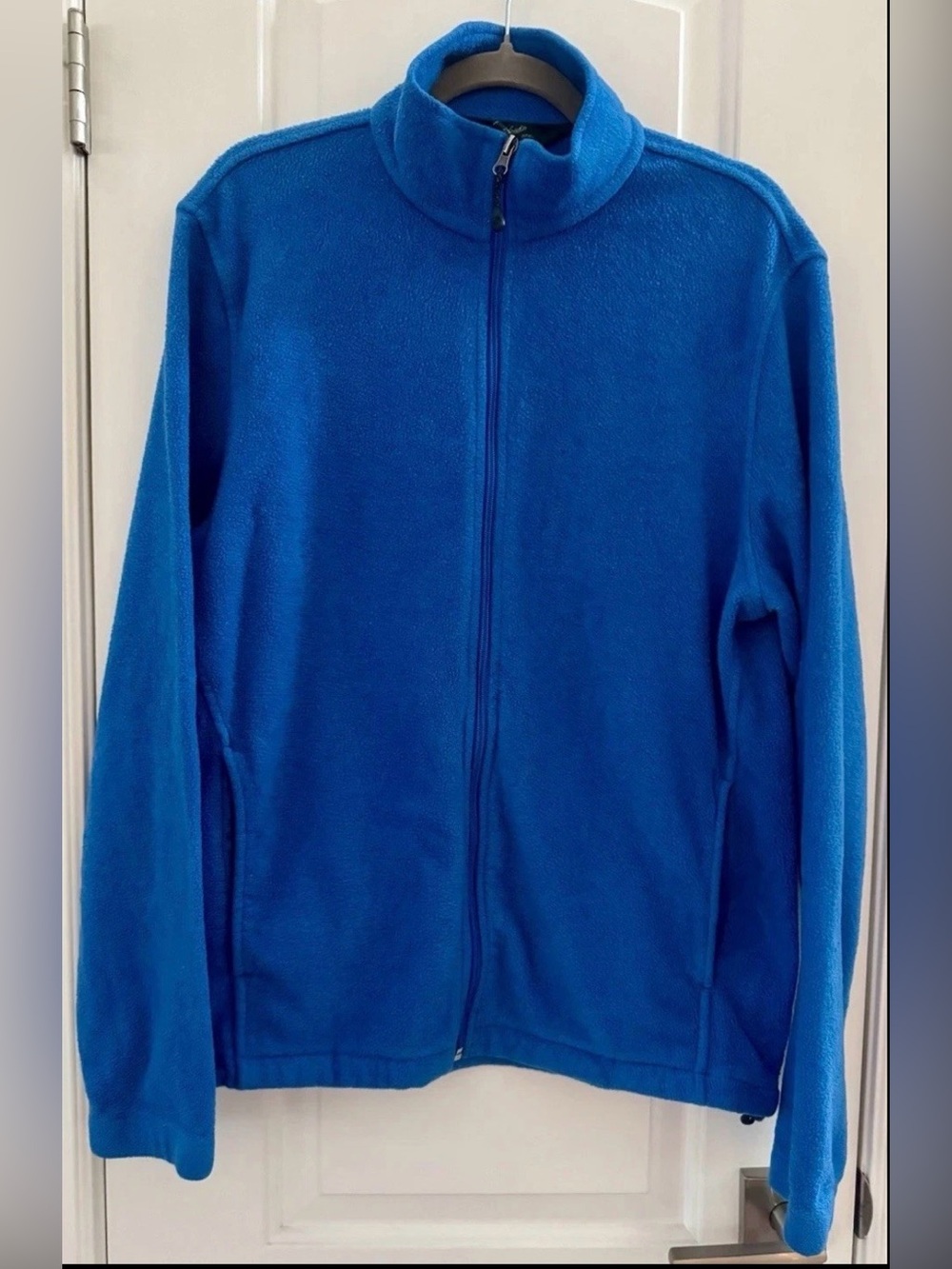 VTG Woolrich Fleece Zip Jacket L cobalt blue Gorpcore Outdoor Rugged Durable